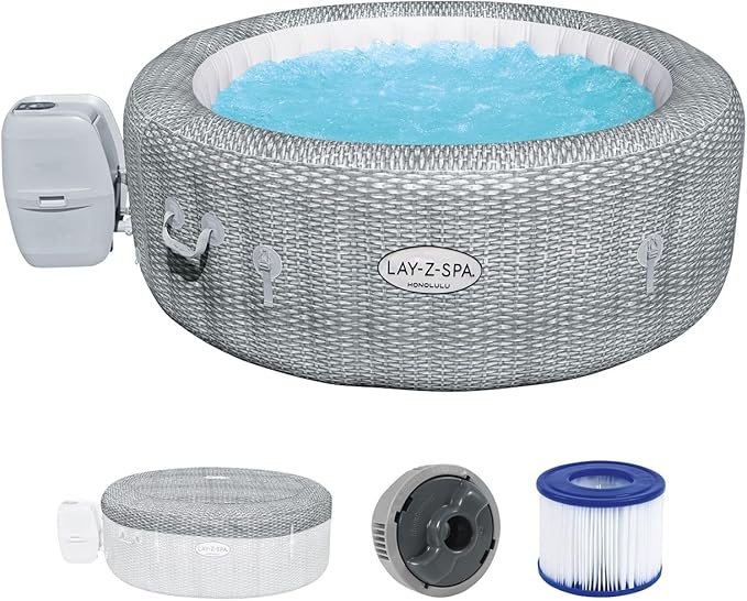 Spa Gonflable Bestway Lay-Z-Spa Honolulu AirJet – Détente pour 4 à 6 Personnes