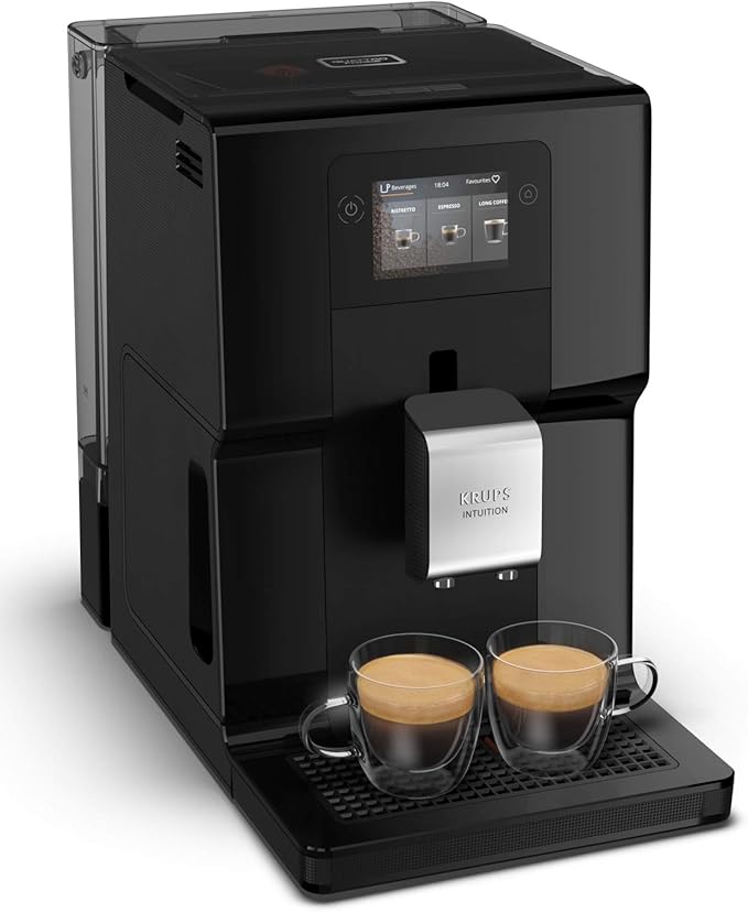 Krups Intuition Préférence EA873810 – Machine à café automatique avec écran tactile et 11 recettes préenregistrées