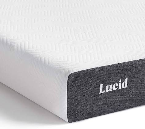 LUCID Matelas mémoire de forme 20 cm 140x190 cm – Infusé gel rafraîchissant + charbon bambou, souple, Oeko-Tex certifié, anti-acariens respirant